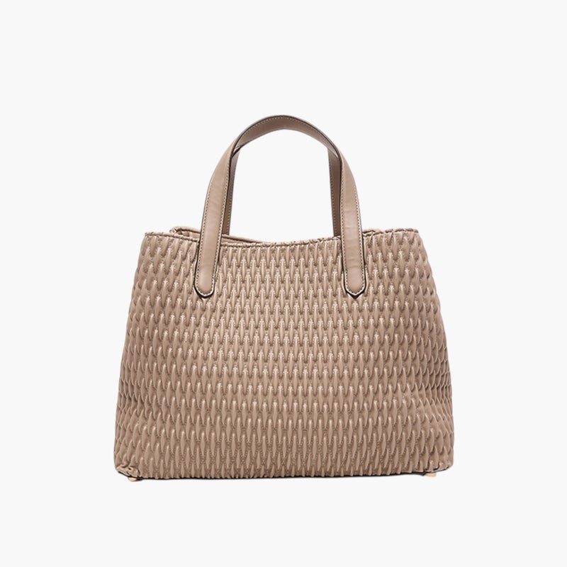 ANNE KLEIN حقيبة توت منقوشة باللون البيج للنساء - Image 3